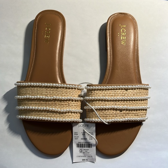 NWT | J Crew Pearl slide sandals | Size 9 - Picture 2 of 5